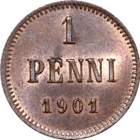 1 пенни 1901 года  Для Финляндии