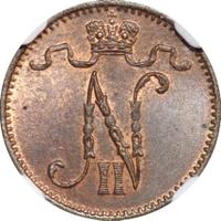 1 пенни 1909 года  Для Финляндии