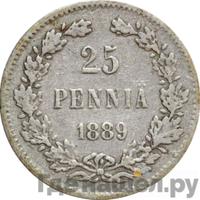 25 пенни 1889 года L Для Финляндии