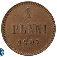 1 пенни 1907 года  Для Финляндии