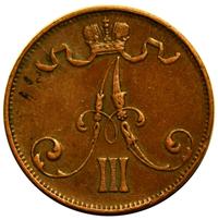 5 пенни 1889 года  Для Финляндии