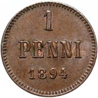 1 пенни 1894 года  Для Финляндии