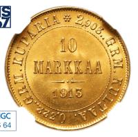 10 марок 1913 года S Для Финляндии