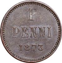 1 пенни 1873 года  Для Финляндии