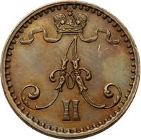 1 пенни 1871 года  Для Финляндии