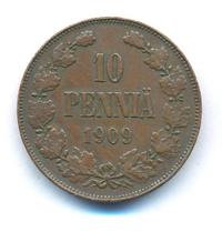 10 пенни 1909 года  Для Финляндии