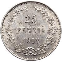 25 пенни 1908 года L Для Финляндии