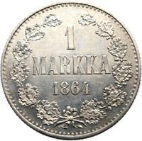 1 марка 1864 года S Для Финляндии