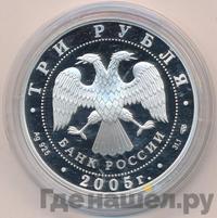 3 рубля 2005 года СПМД