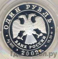 1 рубль 2002 года СПМД