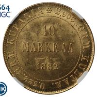 10 марок 1882 года S Для Финляндии