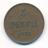 5 пенни 1905 года  Для Финляндии