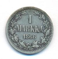 1 марка 1866 года S Для Финляндии