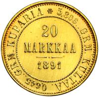 20 марок 1891 года L Для Финляндии