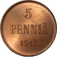 5 пенни 1915 года  Для Финляндии
