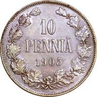10 пенни 1905 года  Для Финляндии