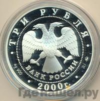 3 рубля 2000 года ММД