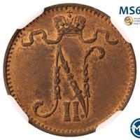 1 пенни 1912 года  Для Финляндии