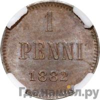 1 пенни 1882 года  Для Финляндии