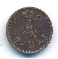 1 пенни 1874 года  Для Финляндии