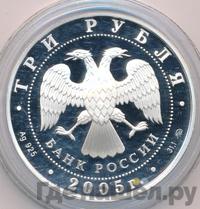 3 рубля 2005 года ММД
