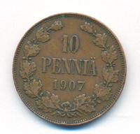 10 пенни 1907 года  Для Финляндии