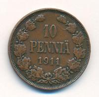 10 пенни 1911 года  Для Финляндии