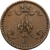 1 пенни 1866 года  Для Финляндии