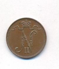 1 пенни 1906 года  Для Финляндии
