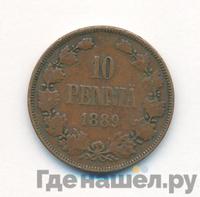 10 пенни 1889 года  Для Финляндии