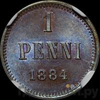 1 пенни 1884 года  Для Финляндии