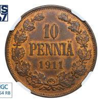 10 пенни 1911 года  Для Финляндии