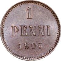 1 пенни 1905 года  Для Финляндии