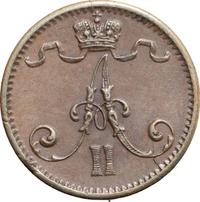 1 пенни 1875 года  Для Финляндии