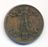 5 пенни 1889 года  Для Финляндии