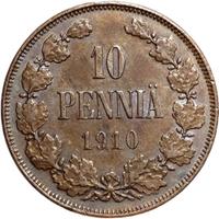 10 пенни 1910 года  Для Финляндии