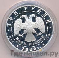 3 рубля 2000 года ММД