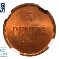 5 пенни 1911 года  Для Финляндии