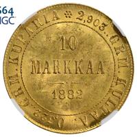 10 марок 1882 года S Для Финляндии