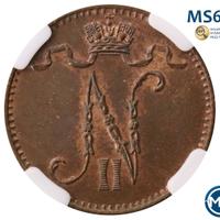 1 пенни 1895 года  Для Финляндии