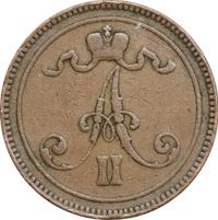 10 пенни 1865 года  Для Финляндии