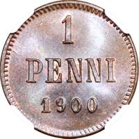 1 пенни 1900 года  Для Финляндии