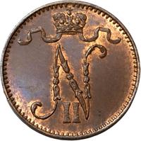 1 пенни 1908 года  Для Финляндии