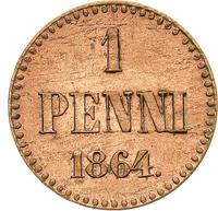 1 пенни 1864 года  Для Финляндии