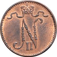 1 пенни 1909 года  Для Финляндии