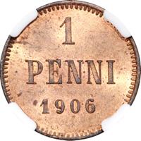 1 пенни 1906 года  Для Финляндии