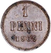1 пенни 1909 года  Для Финляндии