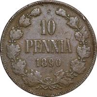 10 пенни 1890 года