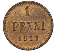 1 пенни 1911 года  Для Финляндии