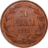 10 пенни 1916 года  Для Финляндии